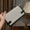 Balmain original Canvas print with leather patchwork pattern  Women's Bag-23cm with original box free shipping