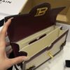 Balmain original Canvas print with leather patchwork pattern  Women's Bag-23cm with original box free shipping