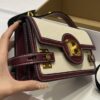 Balmain original Canvas print with leather patchwork pattern  Women's Bag-23cm with original box free shipping