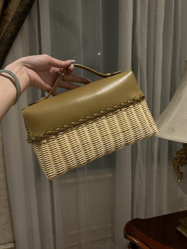 New! Loro Piana  Small-Size Rattan Bag, Global Limited Edition -L27cm with original box free shipping