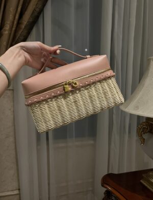New! Loro Piana  Small-Size Rattan Bag, Global Limited Edition -L27cm with original box free shipping