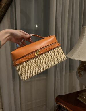 New! Loro Piana  Small-Size Rattan Bag, Global Limited Edition -L27cm with original box free shipping