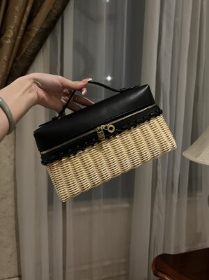 New! Loro Piana  Small-Size Rattan Bag, Global Limited Edition -L27cm with original box free shipping