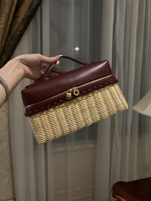 New! Loro Piana  Small-Size Rattan Bag, Global Limited Edition -L27cm with original box free shipping
