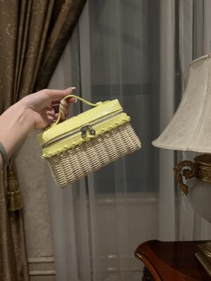 New! Loro Piana  Small-Size Rattan Bag, Global Limited Edition -L19cm with original box free shipping