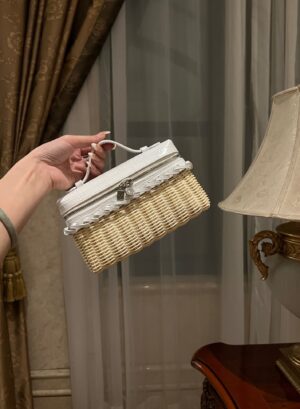 New! Loro Piana  Small-Size Rattan Bag, Global Limited Edition -L19cm with original box free shipping