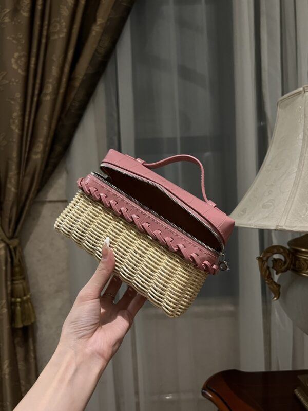 New! Loro Piana  Small-Size Rattan Bag, Global Limited Edition -L19cm with original box free shipping