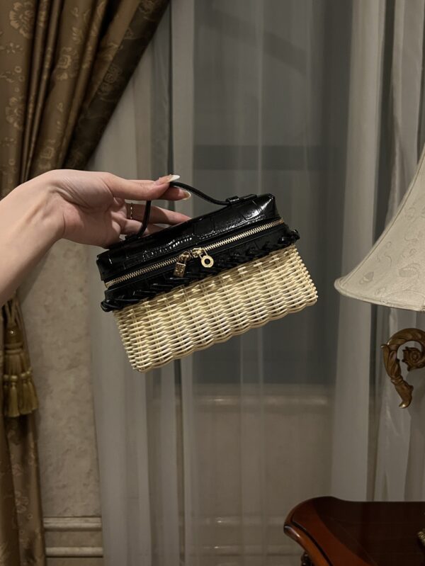 New! Loro Piana  Small-Size Rattan Bag, Global Limited Edition -L19cm with original box free shipping