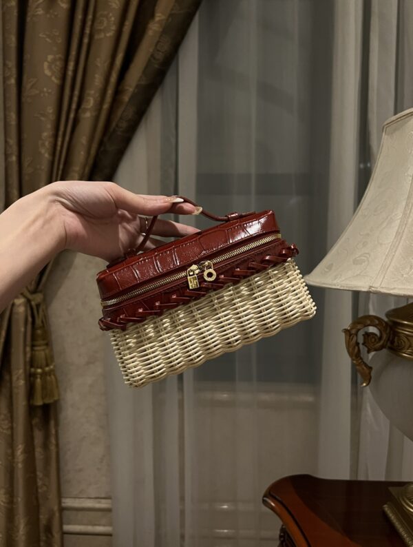 New! Loro Piana  Small-Size Rattan Bag, Global Limited Edition -L19cm with original box free shipping