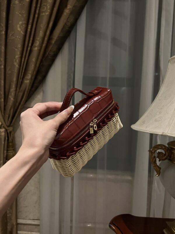 New! Loro Piana  Small-Size Rattan Bag, Global Limited Edition -L19cm with original box free shipping