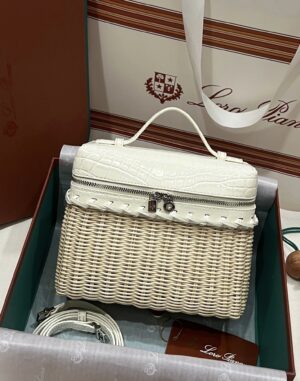New! Loro Piana  Small-Size Rattan Bag, Global Limited Edition -L19Scm with original box free shipping