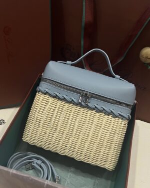New! Loro Piana  Small-Size Rattan Bag, Global Limited Edition -L19cm with original box free shipping