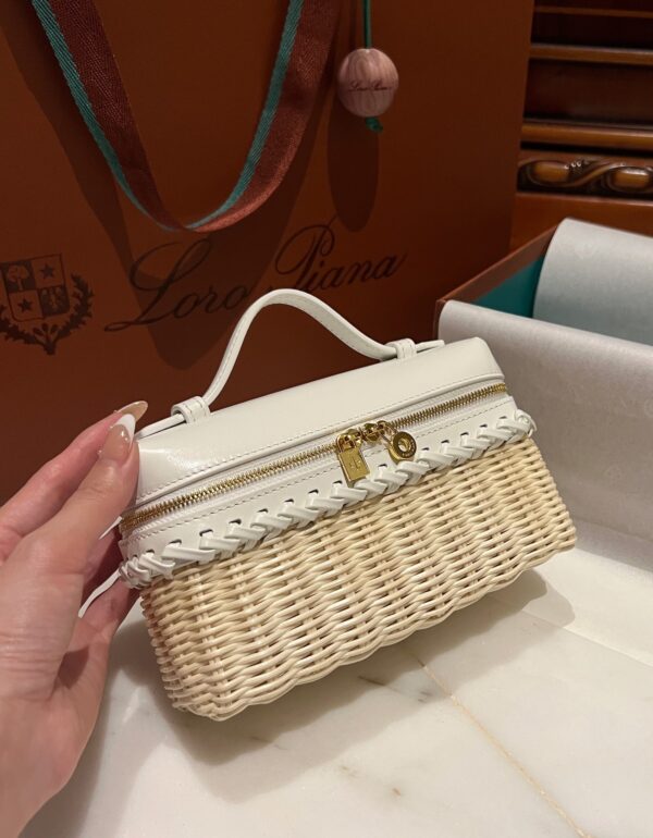 New! Loro Piana  Small-Size Rattan Bag, Global Limited Edition -L19cm with original box free shipping