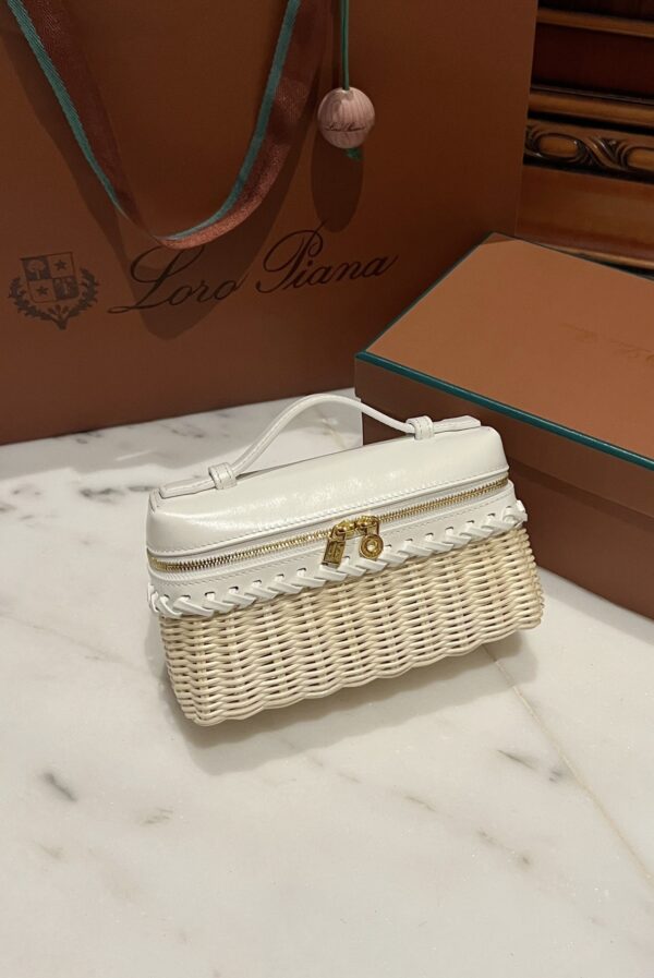 New! Loro Piana  Small-Size Rattan Bag, Global Limited Edition -L19cm with original box free shipping
