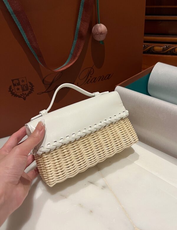 New! Loro Piana  Small-Size Rattan Bag, Global Limited Edition -L19cm with original box free shipping