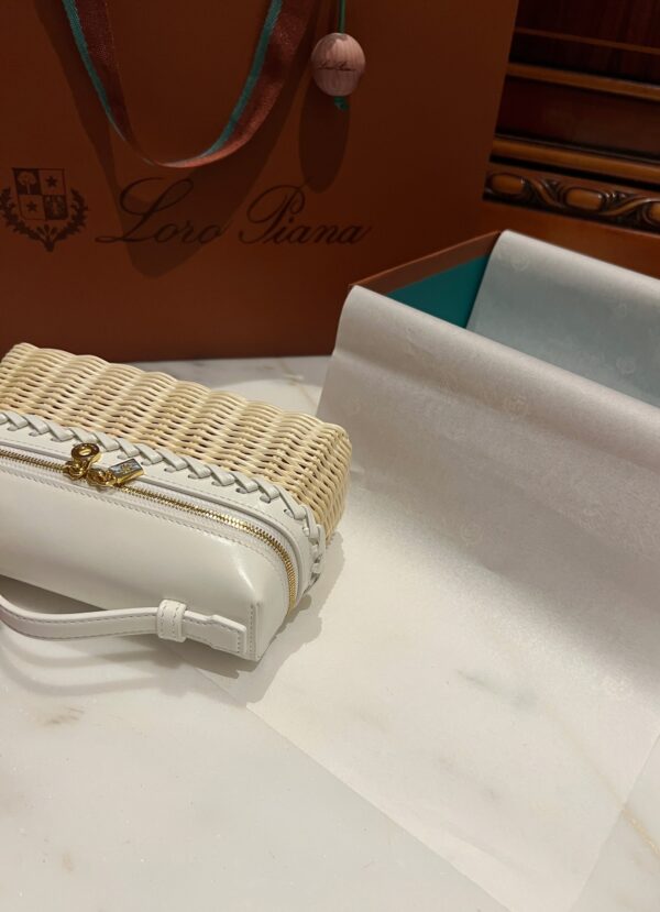 New! Loro Piana  Small-Size Rattan Bag, Global Limited Edition -L19cm with original box free shipping