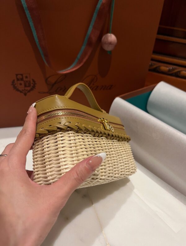 New! Loro Piana  Small-Size Rattan Bag, Global Limited Edition -L19cm with original box free shipping