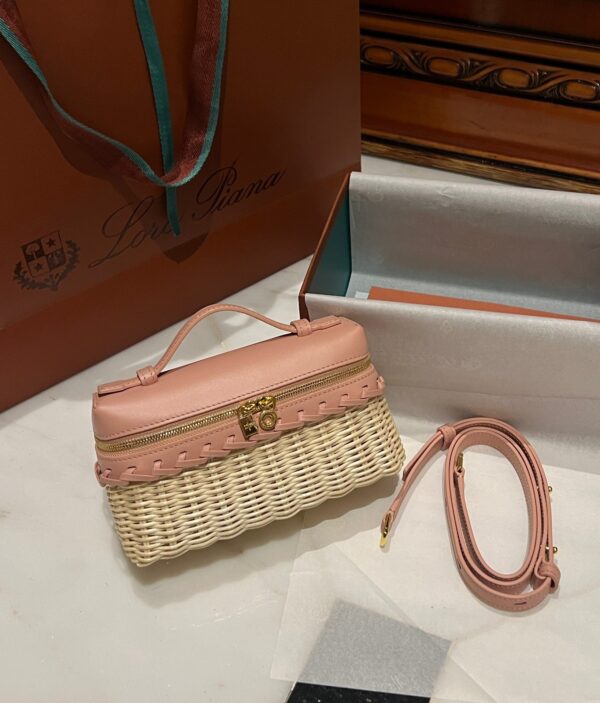 New! Loro Piana  Small-Size Rattan Bag, Global Limited Edition -L19cm with original box free shipping