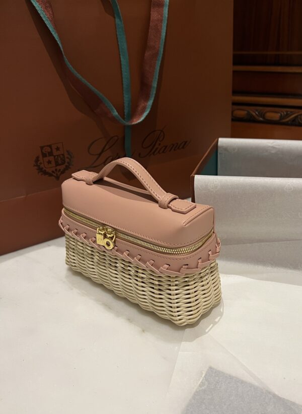 New! Loro Piana  Small-Size Rattan Bag, Global Limited Edition -L19cm with original box free shipping