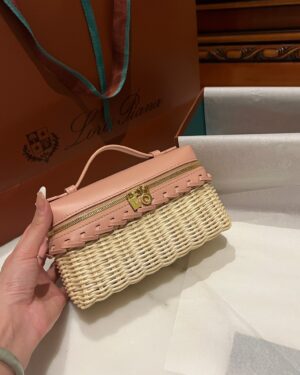 New! Loro Piana  Small-Size Rattan Bag, Global Limited Edition -L19cm with original box free shipping