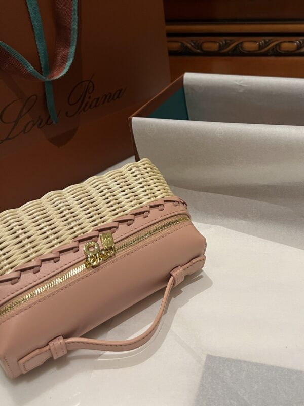 New! Loro Piana  Small-Size Rattan Bag, Global Limited Edition -L19cm with original box free shipping