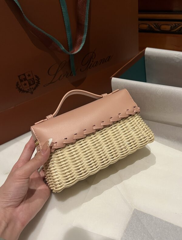 New! Loro Piana  Small-Size Rattan Bag, Global Limited Edition -L19cm with original box free shipping