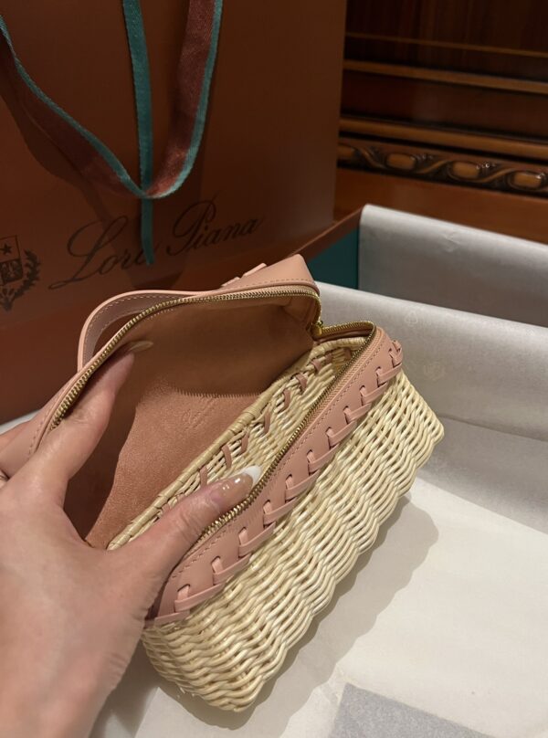 New! Loro Piana  Small-Size Rattan Bag, Global Limited Edition -L19cm with original box free shipping