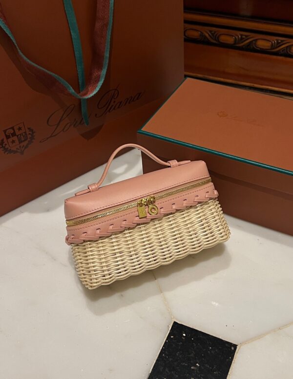 New! Loro Piana  Small-Size Rattan Bag, Global Limited Edition -L19cm with original box free shipping
