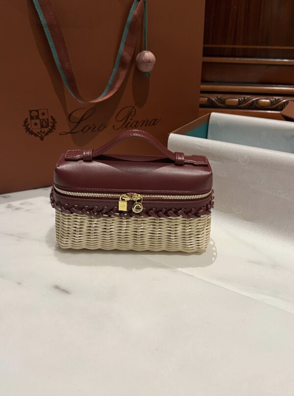 New! Loro Piana  Small-Size Rattan Bag, Global Limited Edition -L19cm with original box free shipping