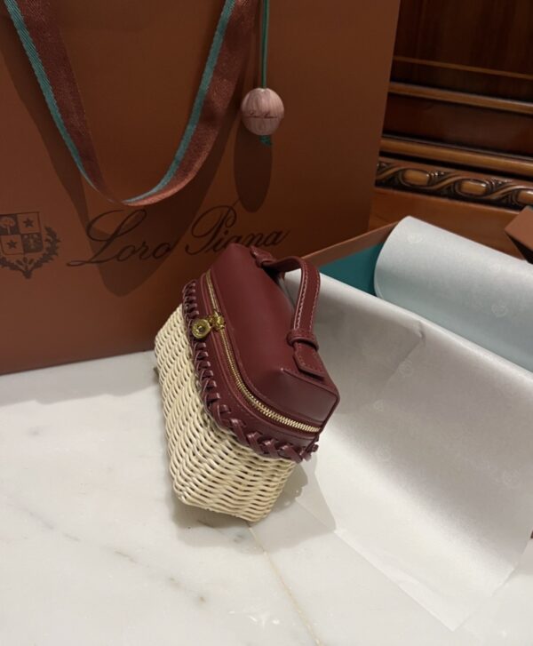New! Loro Piana  Small-Size Rattan Bag, Global Limited Edition -L19cm with original box free shipping