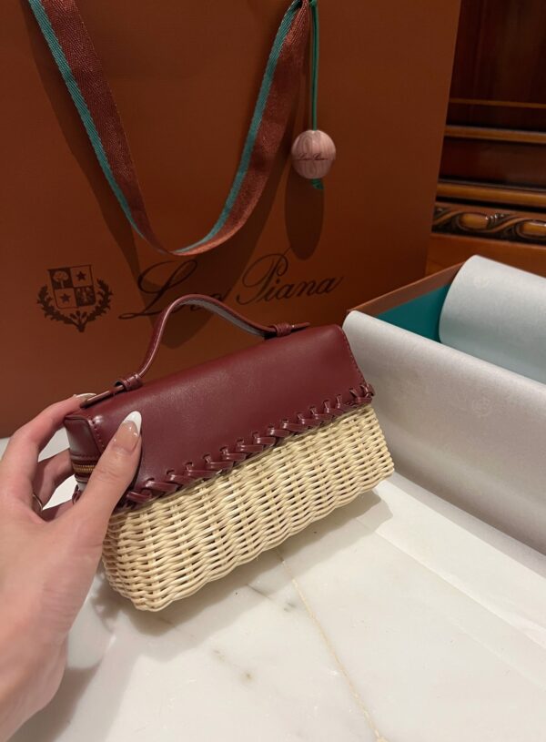 New! Loro Piana  Small-Size Rattan Bag, Global Limited Edition -L19cm with original box free shipping
