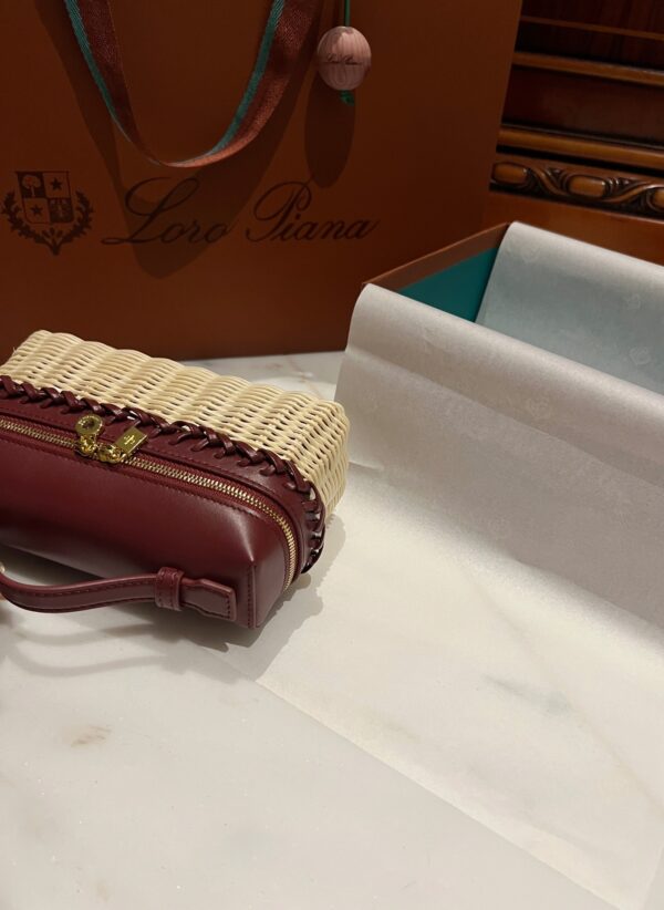 New! Loro Piana  Small-Size Rattan Bag, Global Limited Edition -L19cm with original box free shipping