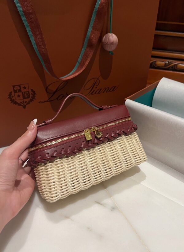 New! Loro Piana  Small-Size Rattan Bag, Global Limited Edition -L19cm with original box free shipping