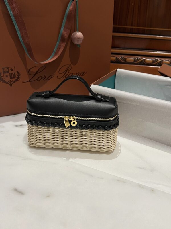 New! Loro Piana  Small-Size Rattan Bag, Global Limited Edition -L19cm with original box free shipping