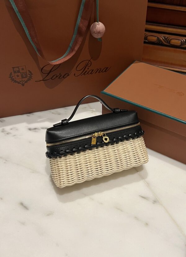 New! Loro Piana  Small-Size Rattan Bag, Global Limited Edition -L19cm with original box free shipping