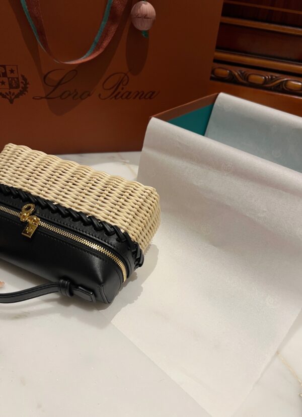New! Loro Piana  Small-Size Rattan Bag, Global Limited Edition -L19cm with original box free shipping