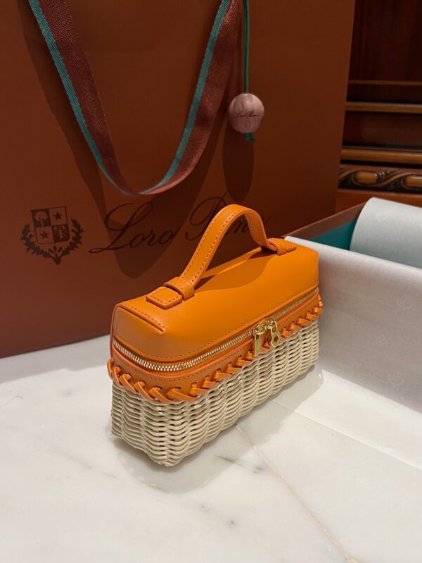 New! Loro Piana  Small-Size Rattan Bag, Global Limited Edition -L19cm with original box free shipping