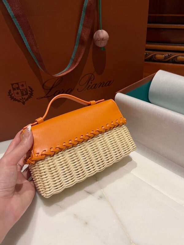 New! Loro Piana  Small-Size Rattan Bag, Global Limited Edition -L19cm with original box free shipping