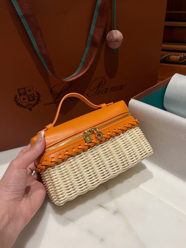 New! Loro Piana  Small-Size Rattan Bag, Global Limited Edition -L19cm with original box free shipping