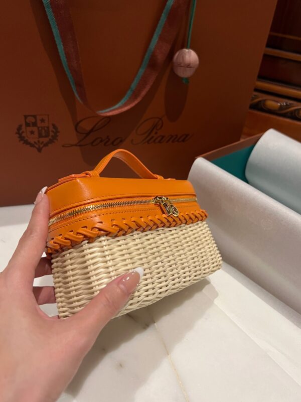 New! Loro Piana  Small-Size Rattan Bag, Global Limited Edition -L19cm with original box free shipping
