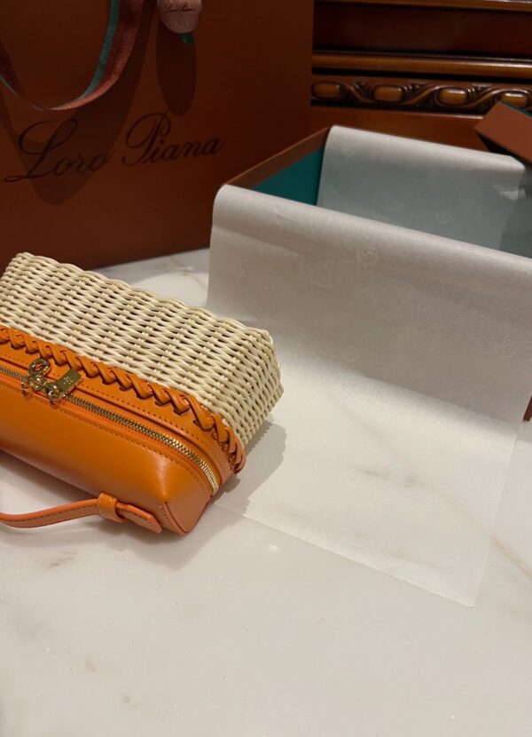 New! Loro Piana  Small-Size Rattan Bag, Global Limited Edition -L19cm with original box free shipping